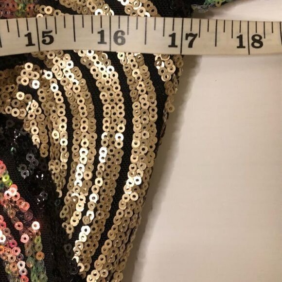 Sequin Fully Lined Sleeve Corset Dress - Picture 12 of 15